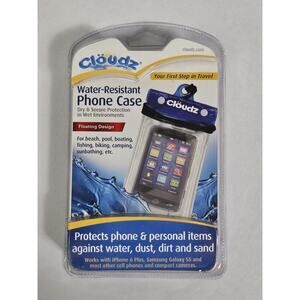Cloudz Waterproof Phone Case FLOATING DESIGN Beach Pool Camping etc - New